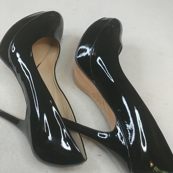 Joan & David Women 's black patent leather high he - Picture 2 of 8